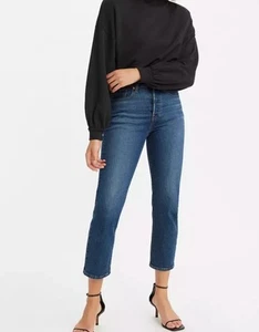 Levi's Premium WEDGIE Jeans Dark Wash High Rise Denim Pants Women’s Size 28 - Picture 1 of 8