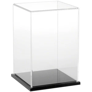 Plymor Clear Acrylic Display Case with Black Base, 6" W x 6" D x 9" H - Picture 1 of 1
