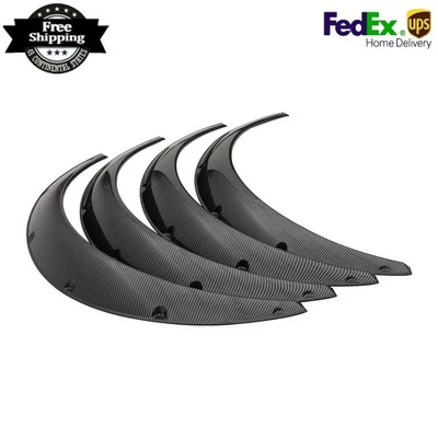 For Dodge Challenger SRT 4.5" Carbon Fiber Fender Flares Wheel Arches Extra Body Foto 1 de 4