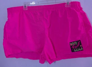 Pantaloncini corti da surf vintage anni 90 stile surf rosa caldo uomo tasca spiaggia xl - Foto 1 di 8
