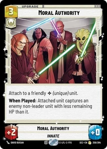 x1 Moral Authority - Foil R Star Wars Secrets of Power M/NM - Picture 1 of 1
