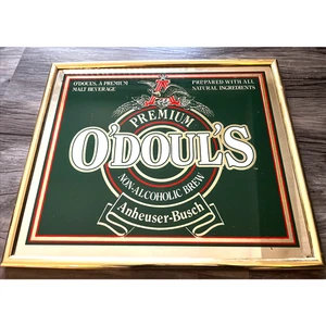 1990 O’Doul’s Beer Anheuser Busch Mirror Bar Sign 19x16 Vintage Man Cave - Picture 1 of 7