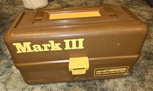Old Pal Woodstream Brown Tackle Box Mark lll USA With Tackle - Picture 1 of 17