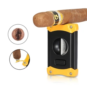 Cortador de cigarros afilado Galiner vintage metal hojas dobles guillotina tijeras regalo - Imagen 1 de 8