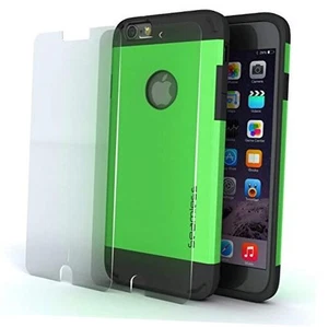 iPhone 6 Case-Cover 4.7 Inch+Tempered Glass Protector, Best for Apple Green - Photo 1 sur 7