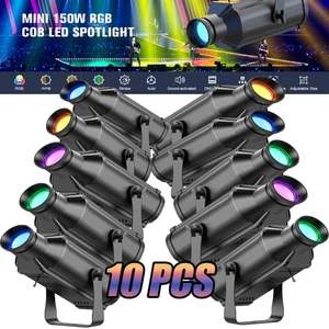 10PCS Pin Spot Beam Spotlight COB LED RGB Stage Beam light for Party Club - Picture 1 of 12