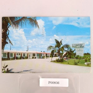 Tarjeta postal Hickman's Motel Stuart Florida años 50 FL PC 1955 hotel - Imagen 1 de 2