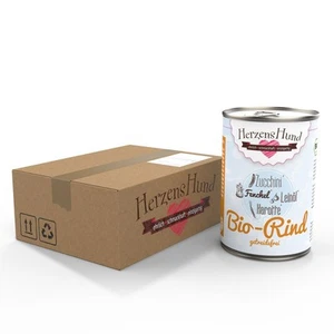 Herzenshund Bio-Rind mit Bio-Zucchini getreidefrei | 6x 800g - Bild 1 von 1