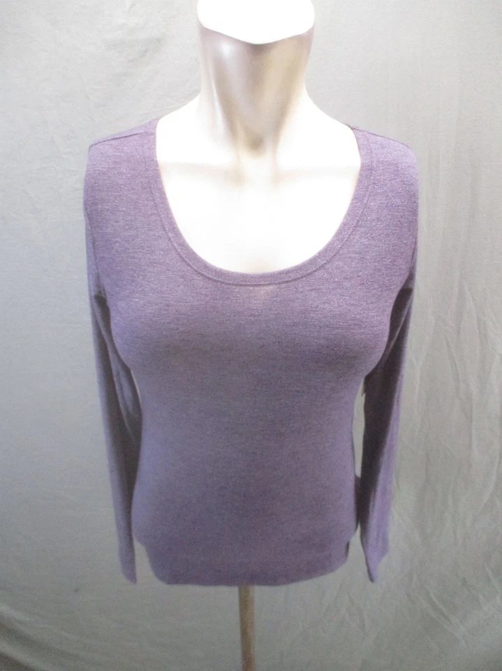 NUEVO CON ETIQUETAS 32 GRADOS HEAT Talla S Mujer Púrpura Cuello Redondo Manga Larga Top Atlético 049 Foto 1 de 4
