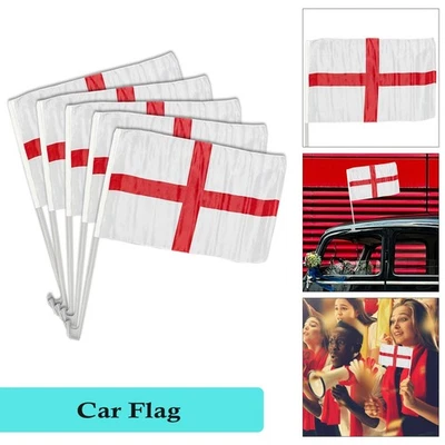 England Car Flags for Car Window Door Women's Rugby Sports Events St George Flag - Image 1 of 4