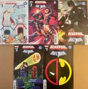 LOT: 5pk Deadpool Batman Variants (Skottie, Artgerm, Campbell, Logo, Gurihuru DC - Picture 1 of 1