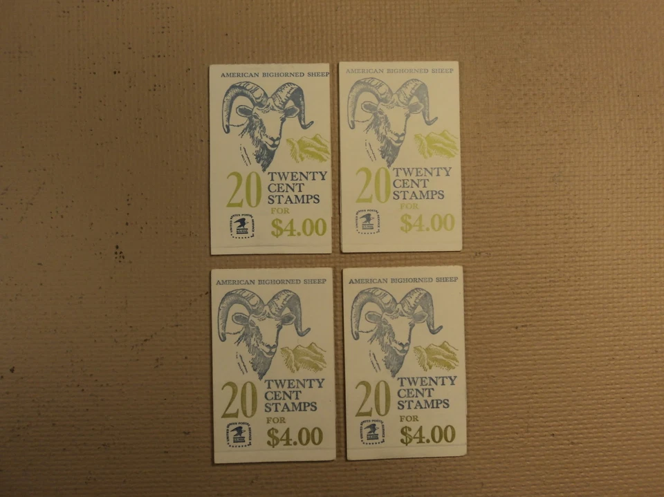 USPS Scott 1949a 20c 1981 American Bighorned Sheep 4 Books 76 Stamps 7 Panes - Image 1 of 1