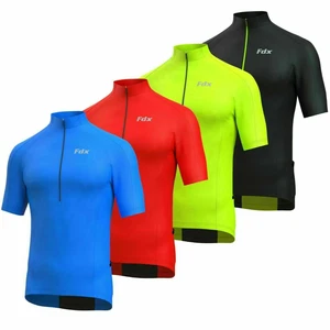 FDX Cycling Jersey Half Sleeve Biking Top Breathable Fabric HiViz Biking Top uk