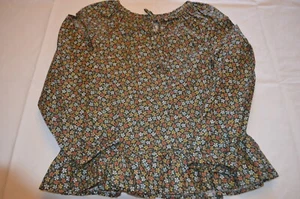 Persnickety size 7 Fall Flowers Top Blouse Ruffle 2014 Made in USA - Picture 1 of 5
