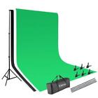 New 10Ft Adjustable Background Stand Kit For Photography with 3 Backdrop