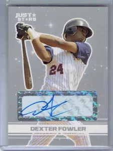 DEXTER FOWLER 2008 Just Stars ROOKIE AUTO RC 5/10 Athletics #10 - Foto 1 di 2
