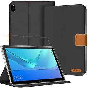 Housse de protection pour tablette Huawei étui à rabat étui mince étui film de protection en verre - Photo 1/10