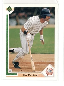 Carta Baseball Don Mattently 1991 Upper Deck #354 New York Yankees - NRMT - Foto 1 di 2