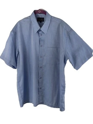 Camisa Falcon Bay Classics Adulto Grande Manga Corta Azul Claro Mezcla Algodón LEER Foto 1 de 4