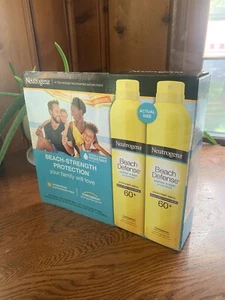 Neutrogena Beach Defense Body Sunscreen Spray Lotion SPF 60-2 Pack 8.5 OZ Each - Picture 1 of 2