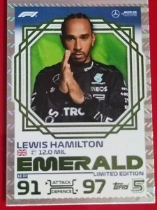TOPPS TURBO ATTAX 2024 LEWIS HAMILTON LE37 EMERALD LIMITED EDITION - Imagen 1 de 1