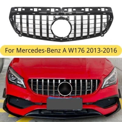 GT Style Chrome Front Bumper Grille For Merdedes-Benz A180 A200 W176 2013-2016 - Изображение 1 из 4