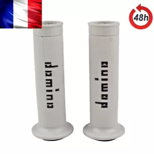 Poignées guidon moto routière Domino grises 22mm top qualité silicone - Picture 1 of 4