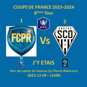 MAGNET J'Y ETAIS LE PLESSIS-ROBINSON / SCO.ANGERS 8e TOUR COUPE FRANCE 12-2023 - Picture 1 of 1