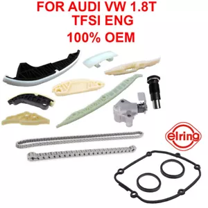 Engine Timing Chain,Guide Rails,Gaskets Tensioner Kit 14pcs For VW 1.8 Gen3 - Picture 1 of 1