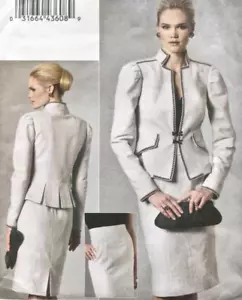Vogue V8677 FF Sewing Pattern Divine Details Jacket Skirt Power Suit Women 14-20 - Picture 1 of 7