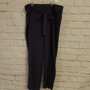 NWT Torrid 00 M/L 10 Ankle Tie Front Blue Dress Pants - Picture 1 of 7