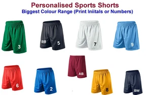 Personalisierte Junior Fußball Shorts Sport Laufen Fitness atmungsaktiv PE XSB-XLB - Bild 1 von 10