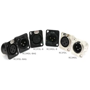 Panel Mount XLR Female Chassis Connector 3 Pole Socket D-Shape Modular Panel - Picture 1 of 12