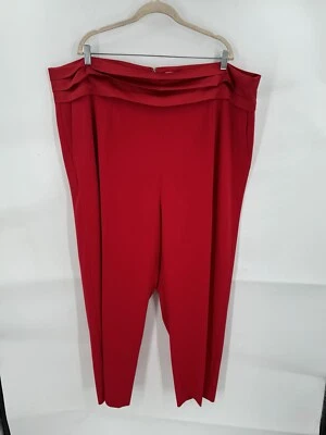 Calvin Klein Pant Women 24W Red Straight Leg Formal Business Mature Plus Size  - Image 1 of 4
