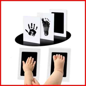 Newborn Baby DIY Hand And Footprint Kit Ink Pads Photo Frame Handprint Toddlers - Picture 1 of 35