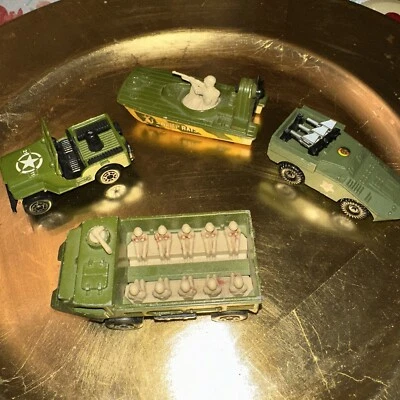 Matchbox Lesney 1976 No.38 Jeep, No 30 Swamp Rat, No 54 Personnel Carrier + 1 - Image 1 of 4
