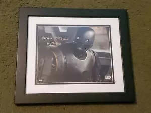 Star Wars Rogue One Alan Tudyk 8×10 Framed Autographed Photo SW Authentics Topps - Picture 1 of 3