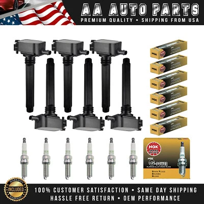 6 Ignition Coil & 6 NGK Platinum Spark Plug For Chrysler 300 3.6L V6 UF648 - Image 1 of 4