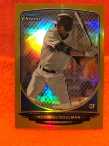 KENDALL COLEMAN 2013 BOWMAN CHROME DRAFT GOLD REFRACTOR  SSP /50 YANKEES - Bild 1 von 2