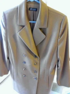 Luscious, Japanese NORIKO MAEDA Dark Camel Brown Cashmere Pea Coat 12R - Picture 1 of 6