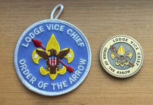 CHALLENGE COIN Plus PATCH Order Arrow Boy Scout BSA Award Gift LODGE VICE CHIEF - Picture 1 of 3