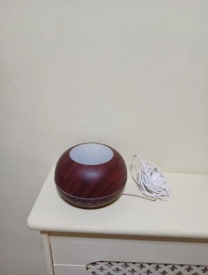 24V Aromatherapy Diffuser Used Wood Effect Dark Brown Height 16cm - Image 1 of 4