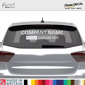 Custom Text PERSONALISED CAR Windscreen Shop Window Sticker Vinyl Decal - Picture 1 of 7