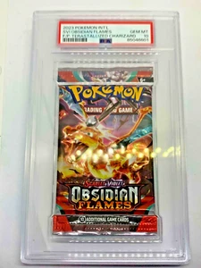 POKEMON 2023 "OBSIDIAN FLAMES" Booster Pack PSA 10 Charizard OBF - Bild 1 von 3