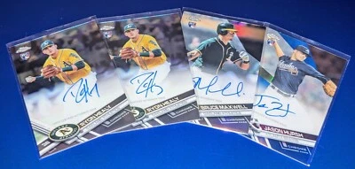 4 Autograph Rookie Card Lot - 2017 Topps Chrome - Healy x2, Hursch, Maxwell - Image 1 of 4