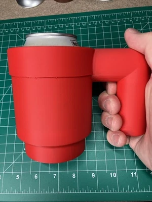 3D Printed Huge Lego Mug Cup Can Holder Fan Art - Image 1 of 4
