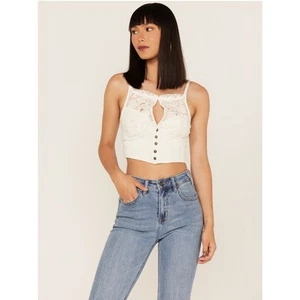 FREE PEOPLE WOMEN'S HAVE MY HEART CROPPED TANK TOP - Large - NWT - Picture 1 of 9