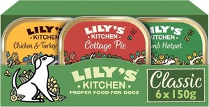Lily's Kitchen Adult Wet Dog Food Trays 6x150gNatural Classic Dinners Multipack - Picture 1 of 5