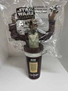 14 Vintage Star wars Toys! Cup Toppers With Cups NEW 1999 - Picture 1 of 13