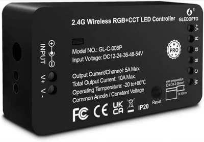 Controlador LED RGB CCT RGBW GL-C-008P 2.4G Inalámbrico Gledopto Pro Zigbee 3.0 Foto 1 de 4